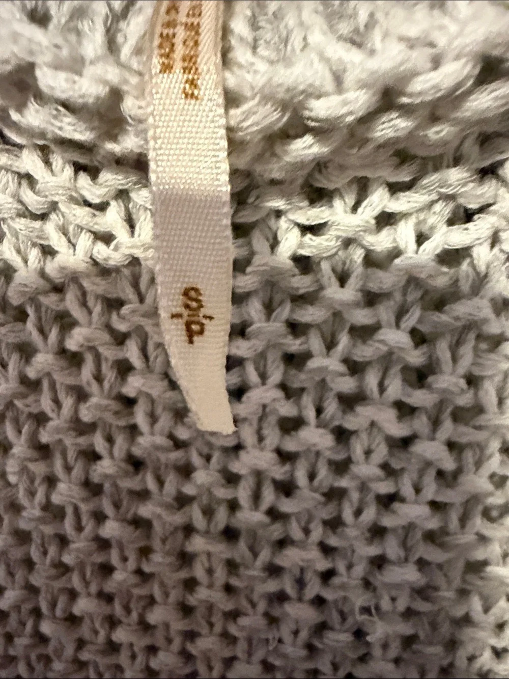 FREE PEOPLE Cream Open Knit Cotton Sweater Women’s Size Small